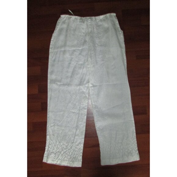Jax Essentials White 100% Linen Pants - Picture 2 of 6